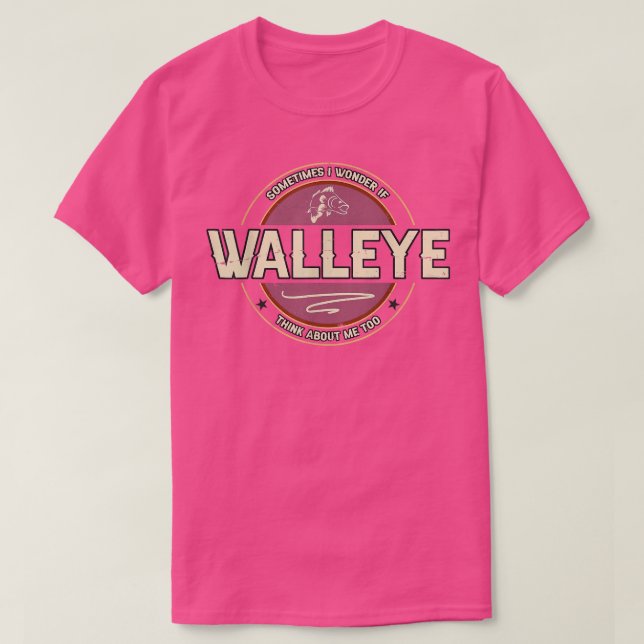 Camiseta Pescador cita pesca Walleye  (Frente do Design)