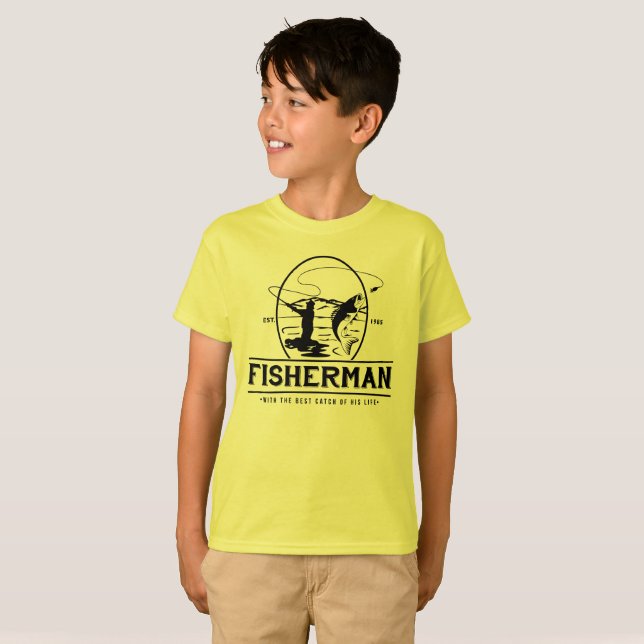 Camiseta Pescador com a melhor captura de sua vida (Frente Completa)