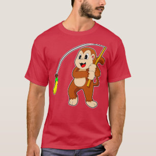 Camiseta Pescador de Banana de Macaco Pescando