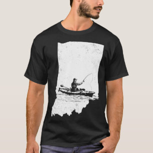 Camiseta Pescador de Caiaque de Indiana Caiaque Pescaria C