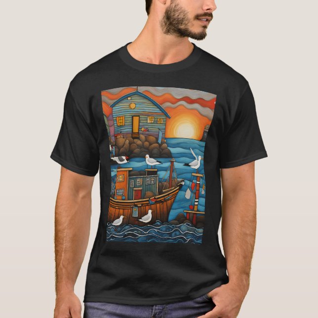 Camiseta Pescador de gaivotas (Frente)