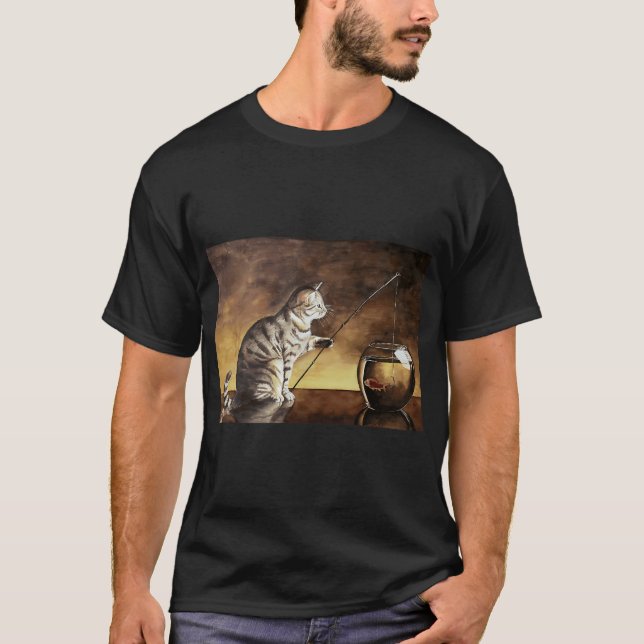 Camiseta Pescador de gatos (Frente)