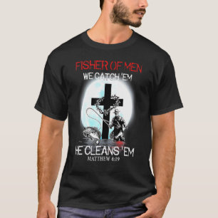Camiseta Pescador De Homens Nós Os Pegamos Ele Limpa Para P