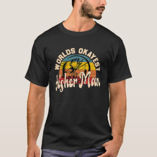 Camiseta Pescador de Okayest do Mundo: Retro Vintage Pescar