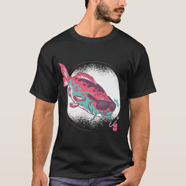 Camiseta pescador de peixe carpa (Frente)