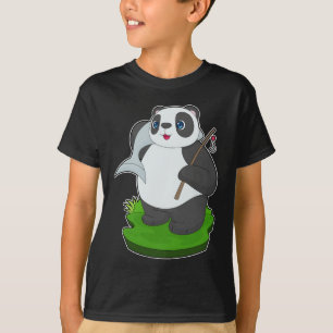 Camiseta Pescador de peixes Panda