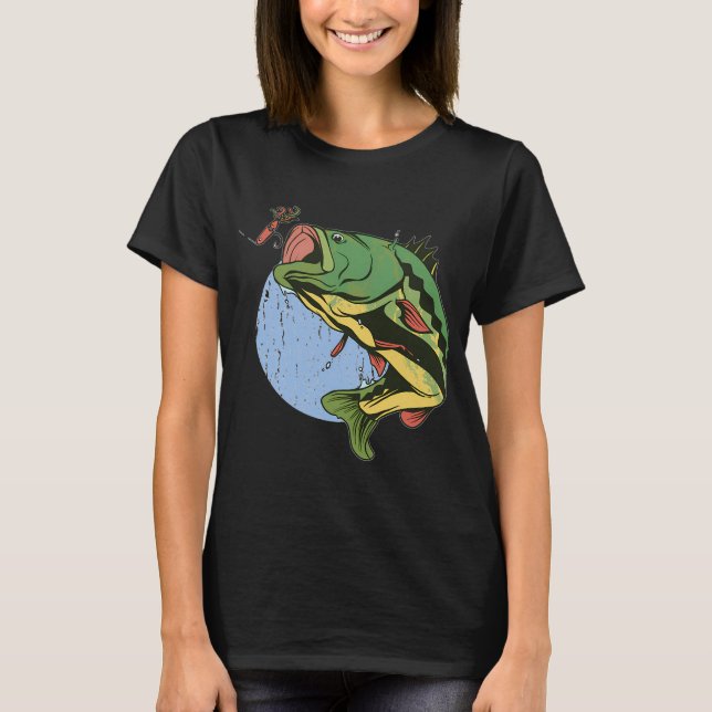 Camiseta pescador de perca (Frente)