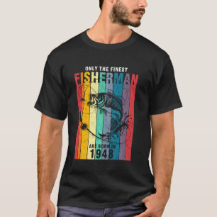 Camiseta Pescador de pesca 1948 73rd Birthday Vintage 1948