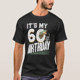Camiseta Pescador de pesca de 60 anos Angler 60.o Nasciment