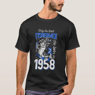Camiseta Pescador de pesca de 62 anos de idade 1958 62º Nas