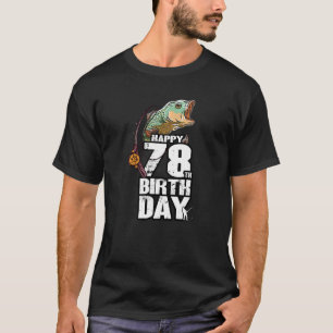 Camiseta Pescador de pesca de 78 anos Angler 78.o aniversár