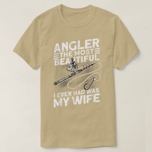 Camiseta Pescador de Pesca de Mens Angler 2556  (Frente do Design)