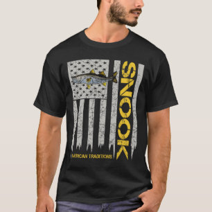 Camiseta Pescador de Robalo - Bandeira Americana Estilo Vin