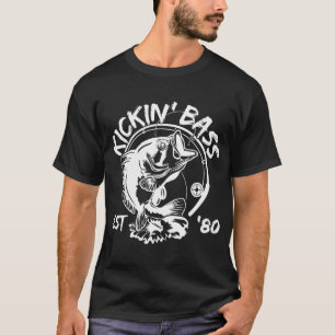 Camiseta Pescador De Robalo De Aniversário Nasceu Em 1980 A