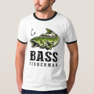 Camiseta Pescador de Robalo Engraçado Cota de Pesca de Peix