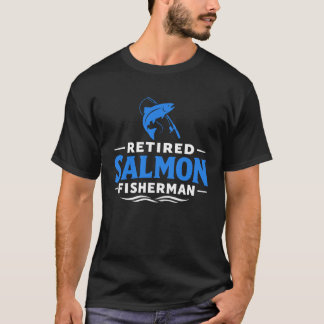 Camiseta Pescador de Salmão Aposentado Humor de Pesca