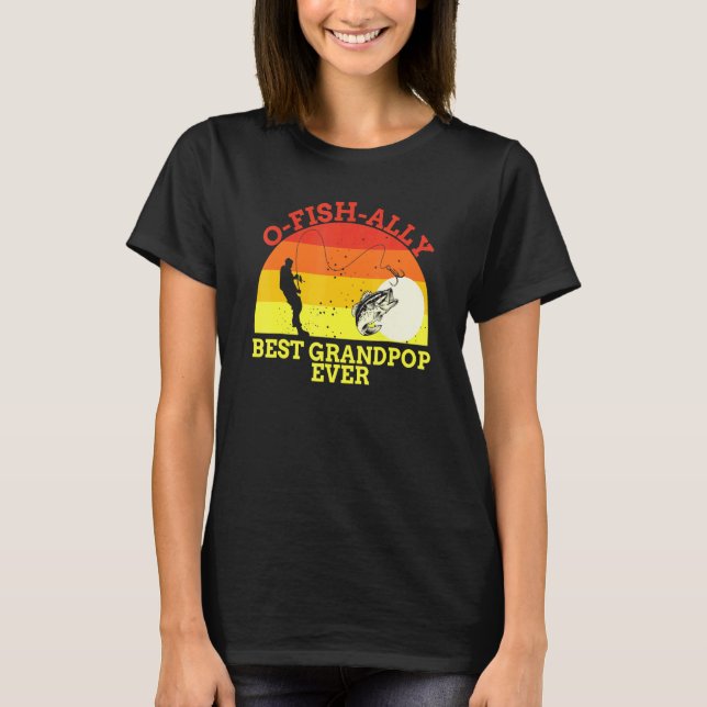 Camiseta Pescador de vovô pescador melhor Pai de sempre (Frente)