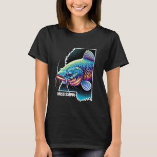 Camiseta Pescador do Sul de Mississippi Magnólia