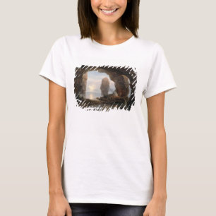 Camiseta Pescador em uma gruta, Helgoland, 1850 (o óleo