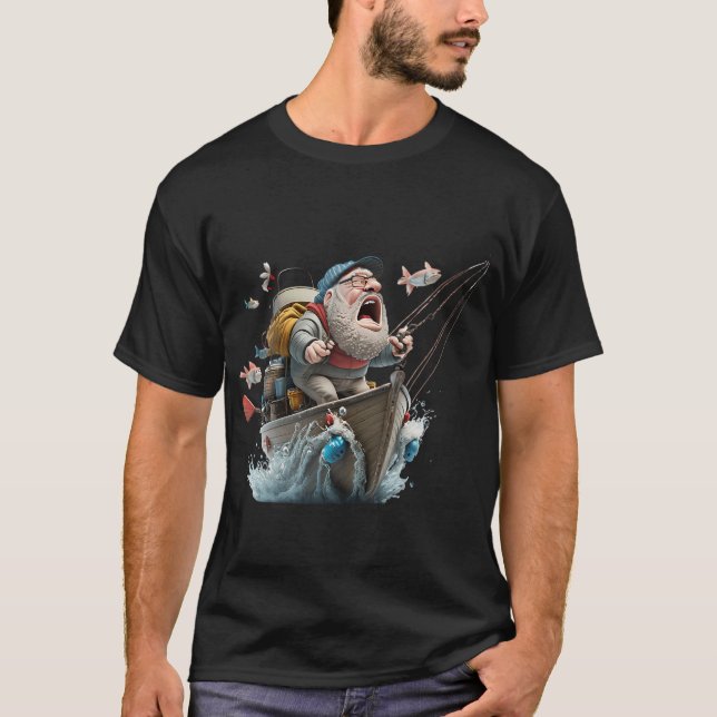 Camiseta Pescador engraçado (Frente)
