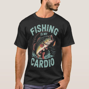 Camiseta Pescador Engraçado Aqui Peixe Peixe Peixe