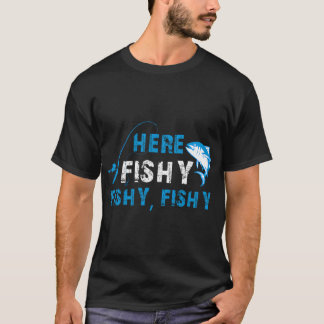 Camiseta Pescador Engraçado AquiPeixudoPeixudoPeixudo Pesca