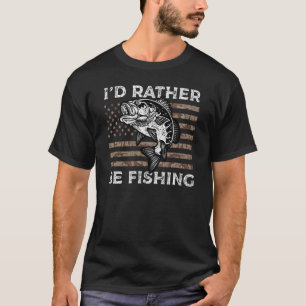 Camiseta Pescador Engraçado Bandeira Patriótica Camuflada E