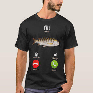 Camiseta Pescador Engraçado Chamando Peixe