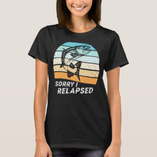 Camiseta Pescador Engraçado de Pesca Desculpe Eu Recaí