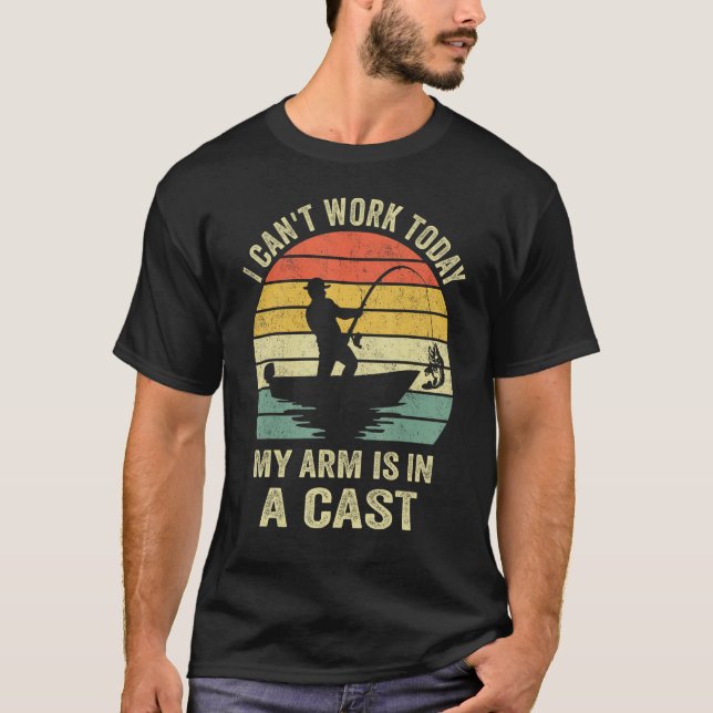 Camiseta Pescador engraçado, não posso trabalhar hoje meu b (Frente)