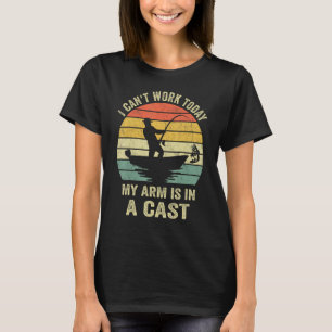Camiseta Pescador engraçado, não posso trabalhar hoje meu b