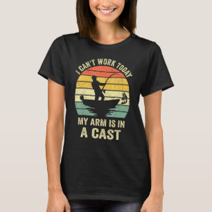 Camiseta Pescador Engraçado Não Posso Trabalhar Hoje Meu Br