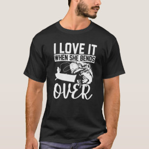 Camiseta Pescador Eu Amo Quando Ela Se Inclina Ao Pescar
