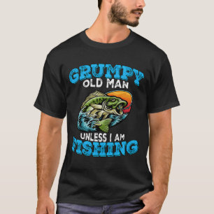 Camiseta Pescador Fanático de Pesca Engraçado Velho Resmung