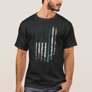 Camiseta Pescador Froud Usa Bandeira Vintage Pescaria Pesca