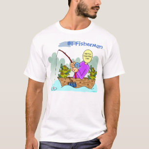 Camiseta Pescador Funny Cartoon