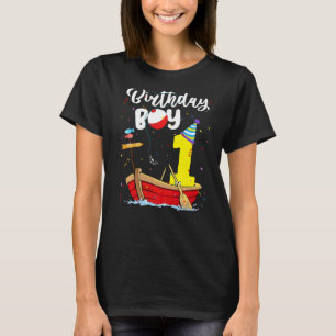 Camiseta Pescador Menino de 1 Ano de Idade Fazendo Aniversá