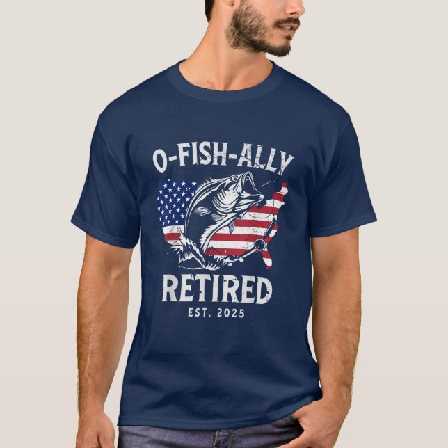 Camiseta Pescador Mens Retirement O-Fish-Ally Reformado 202 (Frente)