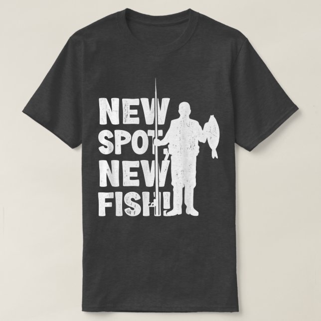 Camiseta Pescador Novo Ponto Novo Peixe Engraçado Ventilado (Frente do Design)