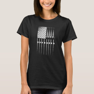 Camiseta Pescador Orgulha Pavilhão Norte-Americano Pesca Ga