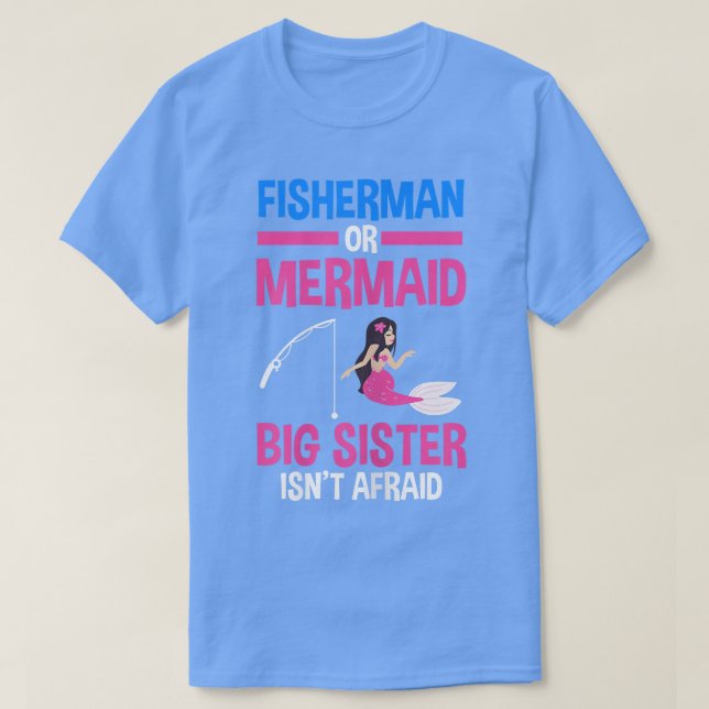 Camiseta Pescador ou Sereia Grande Revelação de Gênero (Frente do Design)