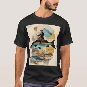 Camiseta Pescador pai vaqueiro carretel papai vovô pescando