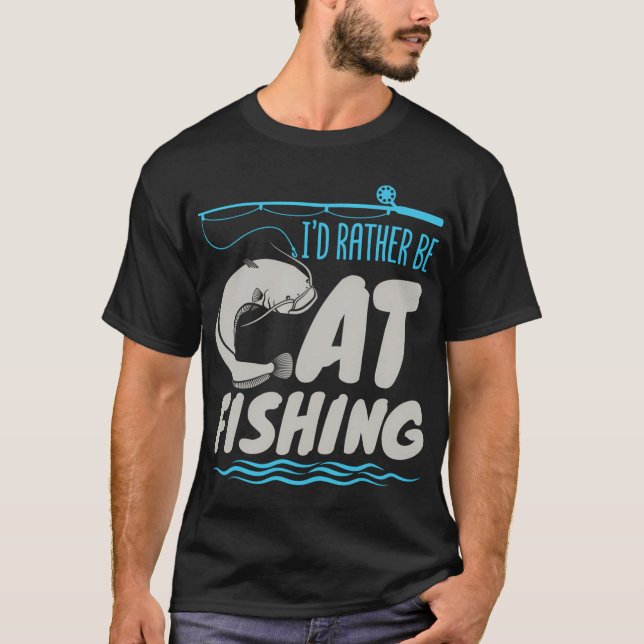 Camiseta Pescador Peixe-Pescador Eu Preferencialmente A Pes (Frente)