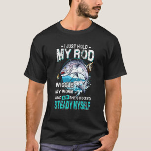 Camiseta Pescador Pescado Eu Só Segurava Meu Rod Gritando M