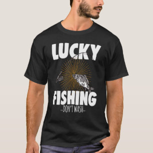 Camiseta Pescador Pescando Pesca Sortuda Não Lavar