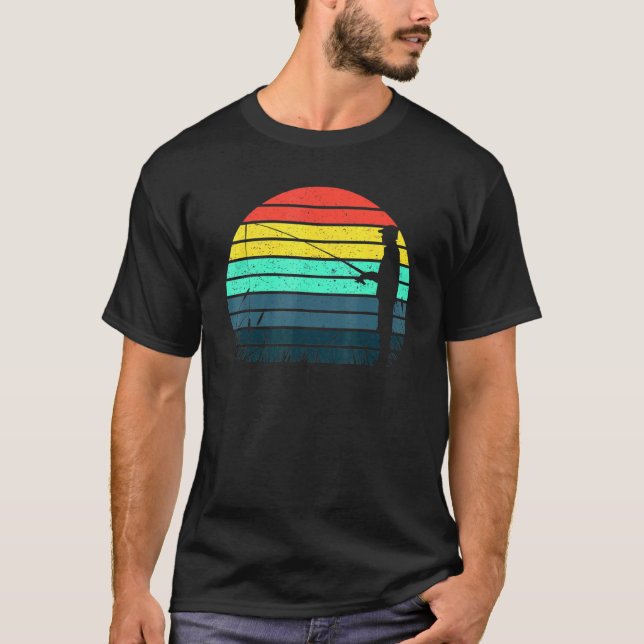 Camiseta Pescador - Pôr do Sol - Anel Retroativo - Peixe de (Frente)