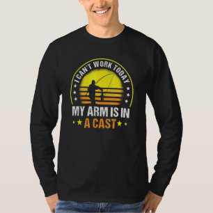 Camiseta Pescador Que Não Posso Trabalhar Hoje, Meu Braço E