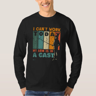 Camiseta Pescador Que Não Posso Trabalhar Hoje Meu Braço Es