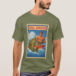 Camiseta Pescador Suave de Carretel Retro Salgado Pescaria 