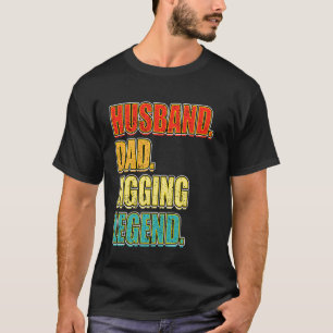 Camiseta Pescador vintage Marido Pai Lendário da Jigging Di
